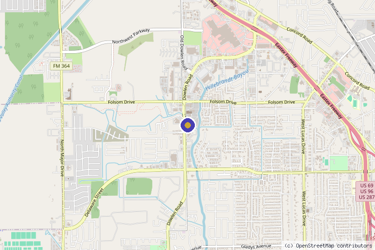 Map showing the location of Pearl Med Aesthetics in Beaumont, TX