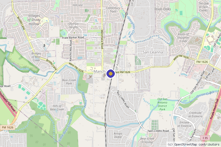 Map showing the location of Tru Life Medspa & Wellness in Austin, TX