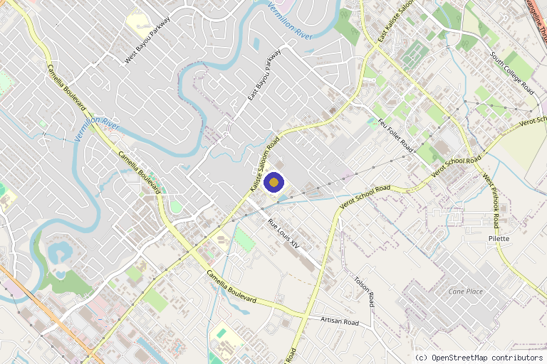 Map showing the location of Conservative Pain Management in Lafayette, LA