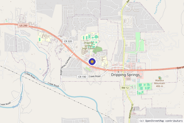 Map showing the location of REGENERATE Medical Wellness Spa in Dripping Springs, TX