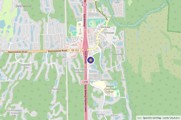 Map showing the location of Biotarget Regenerative Therapy in Jacksonville, FL