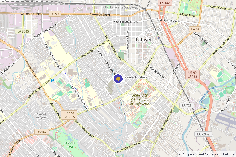 Map showing the location of SHIPS Medical, LLC in Lafayette, LA