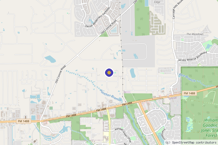 Map showing the location of Integrative Medical Group in Conroe, TX