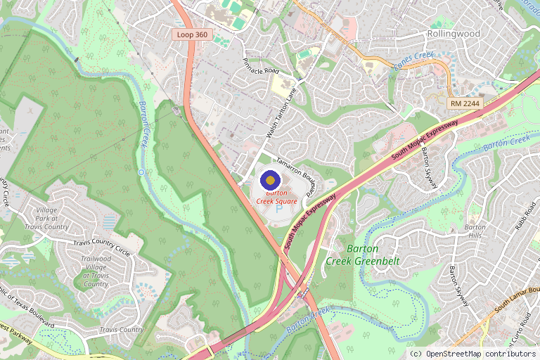 Map showing the location of Beauty Elite Med Spa in Austin, TX