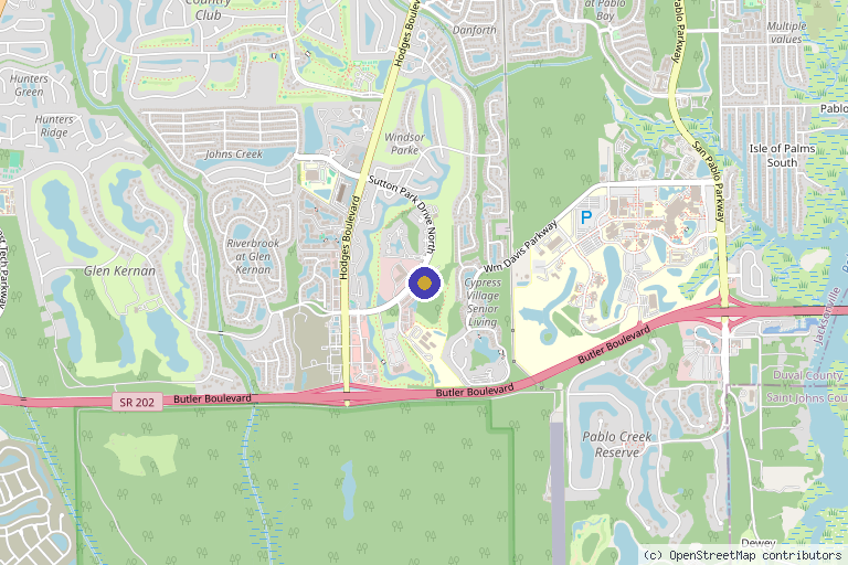 Map showing the location of Marisol Moon, M.D. (formerly NuMoon Regenerative Medicine) in Jacksonville, FL