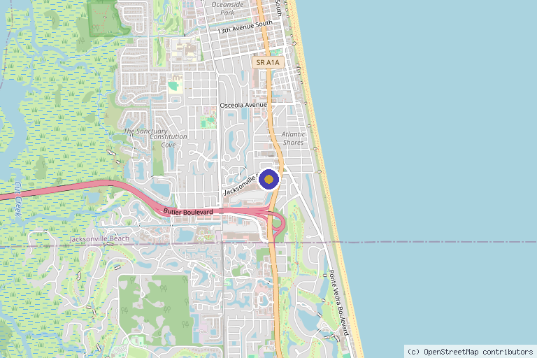 Map showing the location of Southeast Stem Cell in Jacksonville, FL