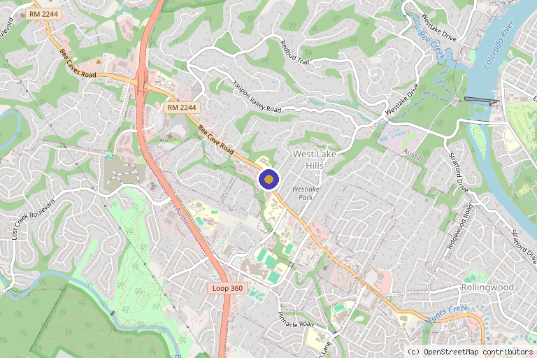 Map showing the location of REGENACHE in Austin, TX