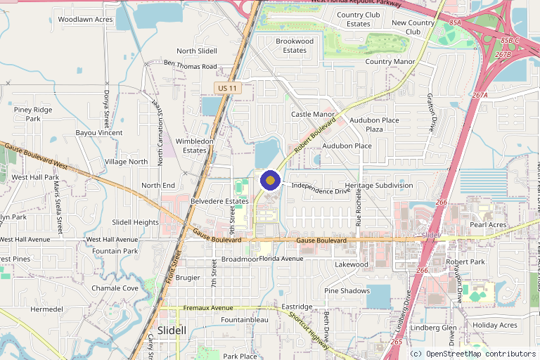 Map showing the location of Paradigm Regenerative Medicine & Physiatry: Brandon Kent, MD in Slidell, LA