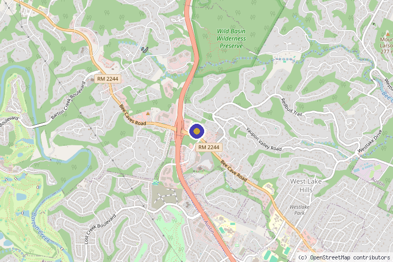 Map showing the location of Formula Wellness in Austin, TX