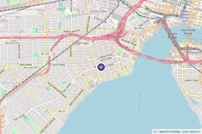 Map showing the location of Regenerative Medical Advisors in Jacksonville, FL