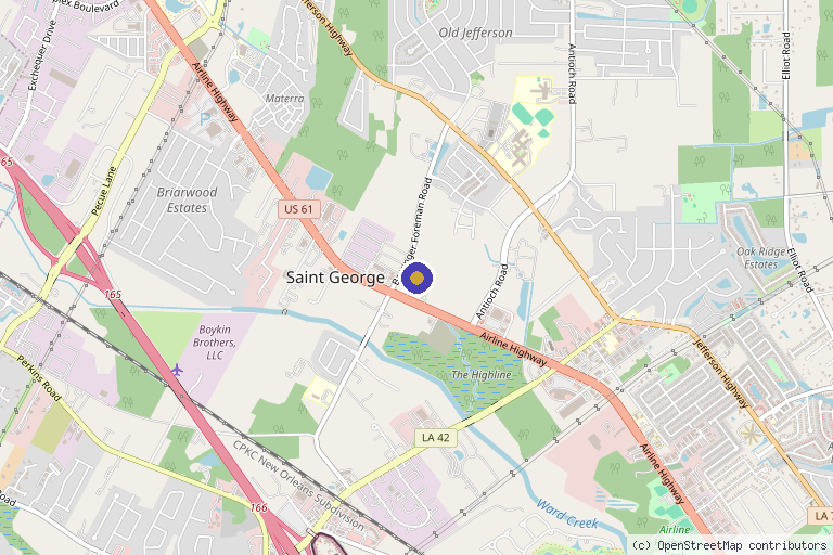 Map showing the location of 24Sculpt Aesthetics in Baton Rouge, LA