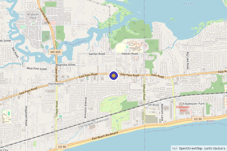 Map showing the location of Trillium Medical Aesthetics : Michael McKay, MD in Gulfport, MS