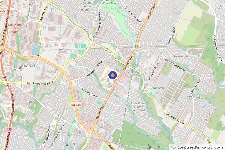 Map showing the location of Regenerative Medicine Austin – Roberto Miranda, M.D., P.A. in Austin, TX