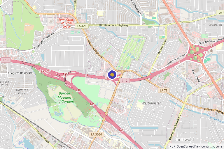 Map showing the location of Leone Elliott Jr., MD, MBA in Baton Rouge, LA