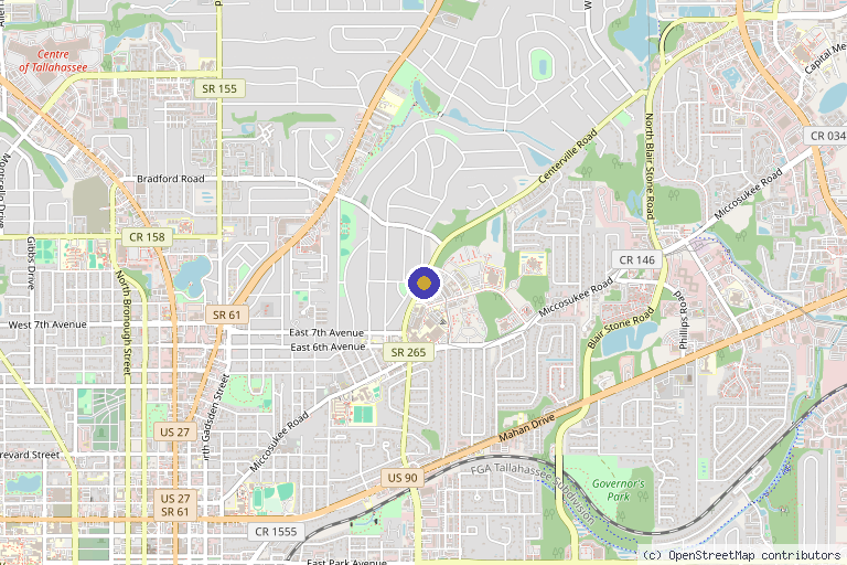 Map showing the location of Kelley Stem in Tallahassee, FL