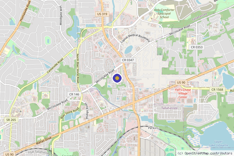 Map showing the location of Ketamine Treatment: Novel Mind & Wellness Center in Tallahassee, FL