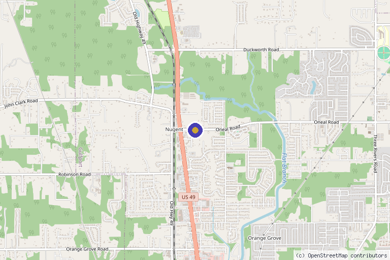 Map showing the location of Dr. Delphine Shannon, MD in Gulfport, MS