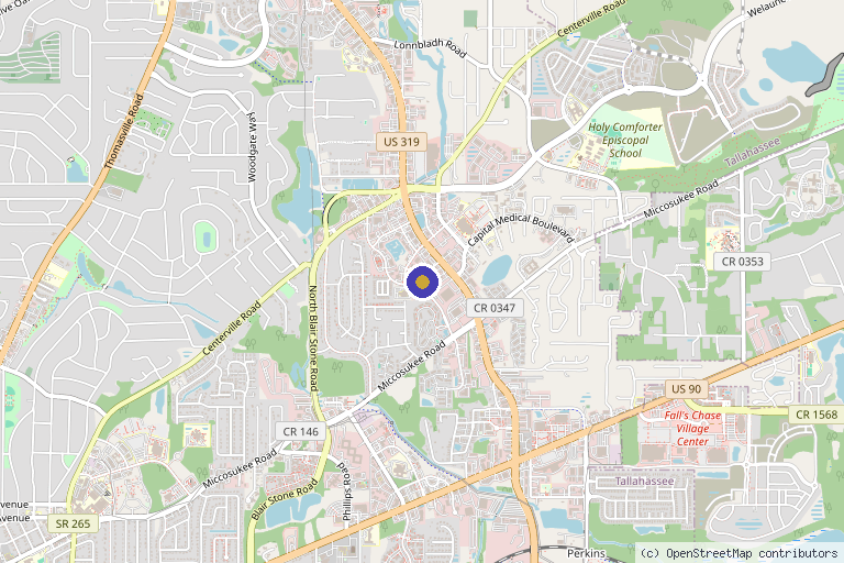 Map showing the location of Med Spa by Dr. Mignon in Tallahassee, FL
