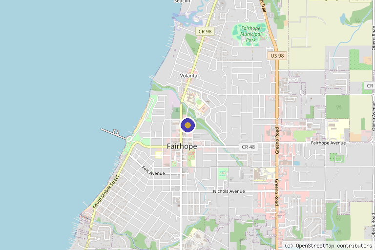 Map showing the location of Bayside Regenerative Medicine in Mobile, AL