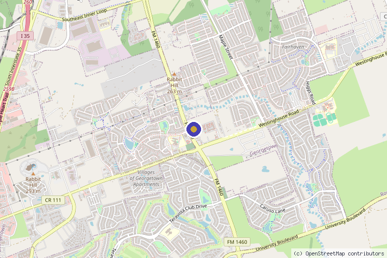 Map showing the location of Truly Lifted MedSpa in Georgetown, TX
