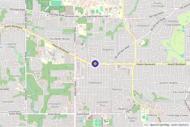 Map showing the location of Tim S. Revels, MD in Mobile, AL