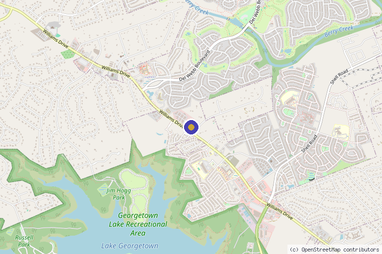 Map showing the location of Rebuil-T Healthcare LLC in Georgetown, TX