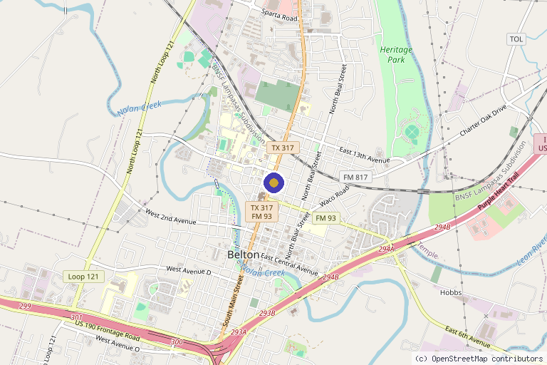 Map showing the location of C&D Medical Aesthetics in Belton, TX