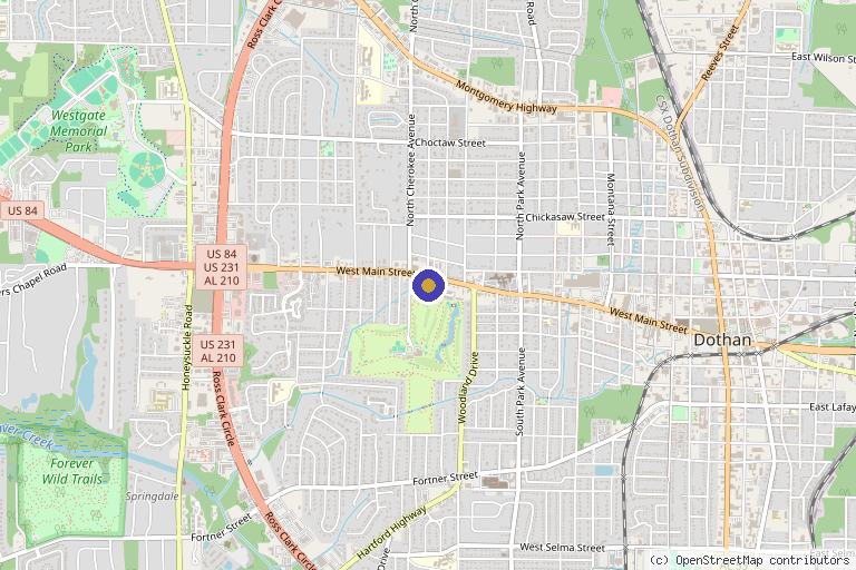Map showing the location of Clinic4Men.com in Dothan, AL