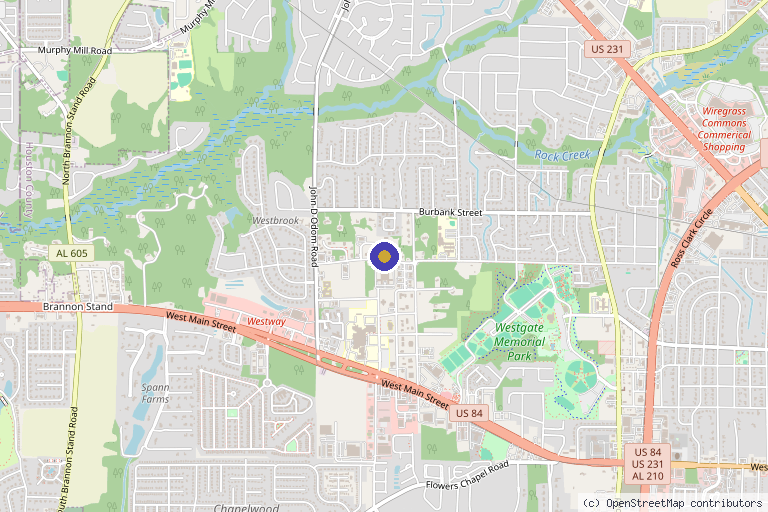 Map showing the location of EstrogenicA Health360 in Dothan, AL