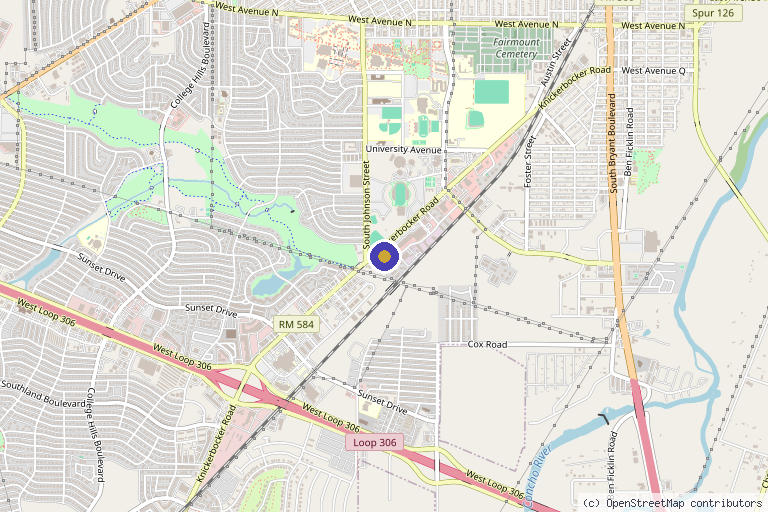 Map showing the location of Glistening Beauty in San Angelo, TX