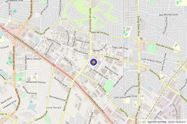Map showing the location of Adi Med Spa in El Paso, TX