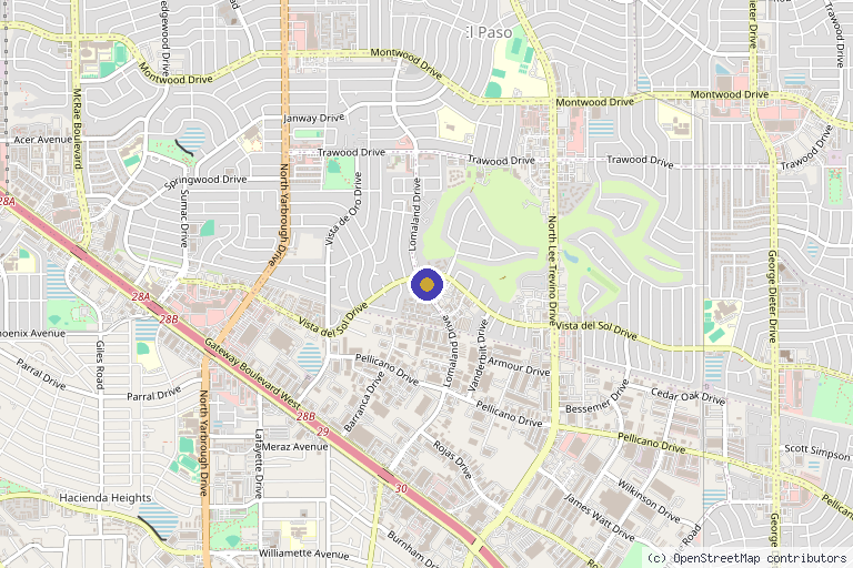 Map showing the location of Concierge Care IV Pros Aesthetics and Wellness in El Paso, TX