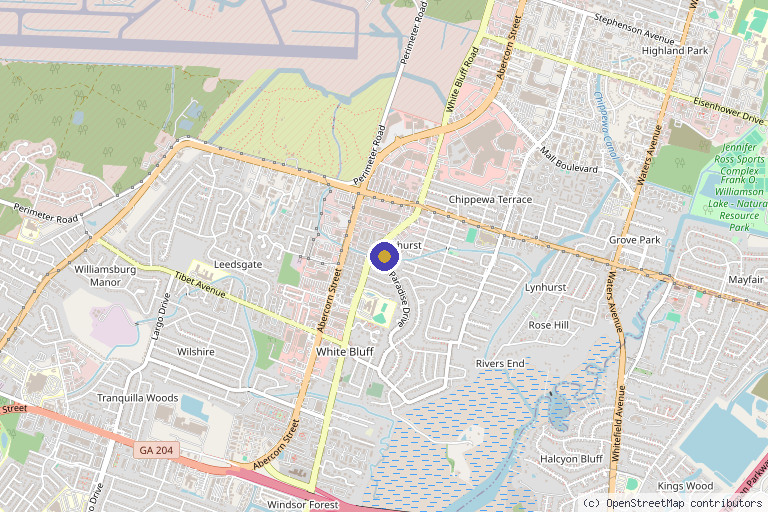Map showing the location of Tox Medspa by Nurse Dallas in Savannah, GA