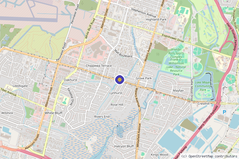 Map showing the location of Odomí Medical Spa in Savannah, GA