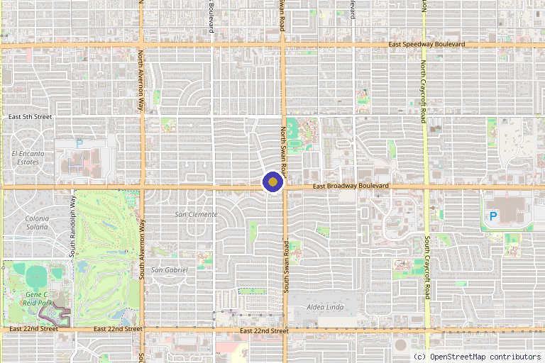 Map showing the location of Renew Life IV Injection in Tucson, AZ