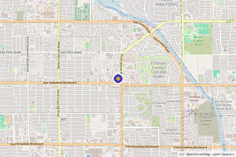 Map showing the location of Desert Renewal in Tucson, AZ