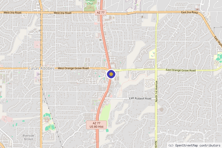 Map showing the location of The Fix Medical in Tucson, AZ