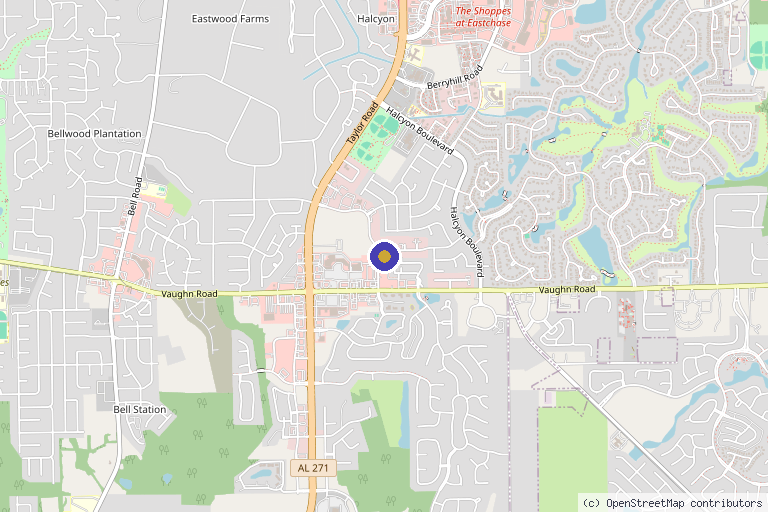 Map showing the location of La Medspa in Montgomery, AL