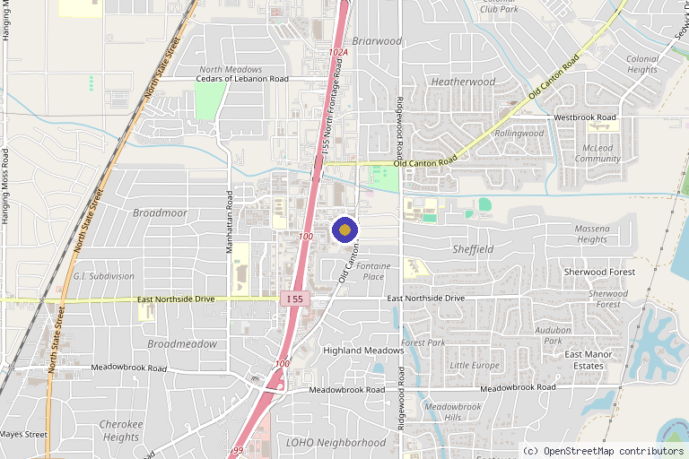 Map showing the location of Timeless Medical Aesthetics in Jackson, MS