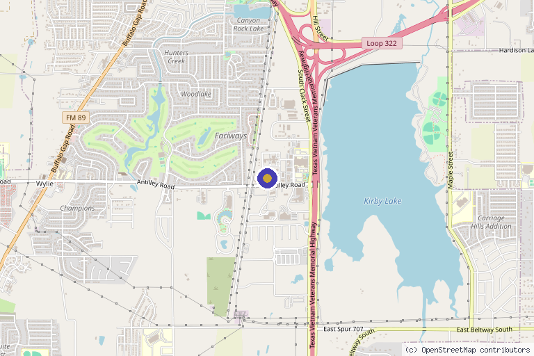 Map showing the location of Abilene Sports Medicine & Orthopedics in Abilene, TX