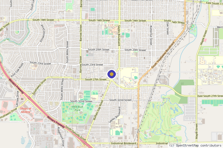 Map showing the location of Graceful Glam MedSpa in Abilene, TX