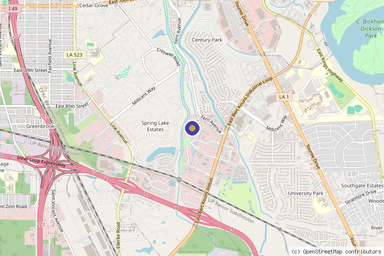Map showing the location of Pretty Special Medspa in Shreveport, LA