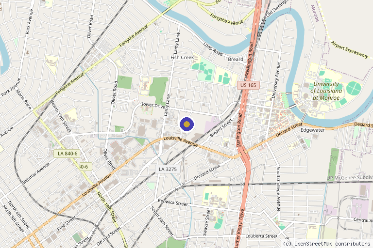Map showing the location of TNT Stem Cell in New Orleans, LA