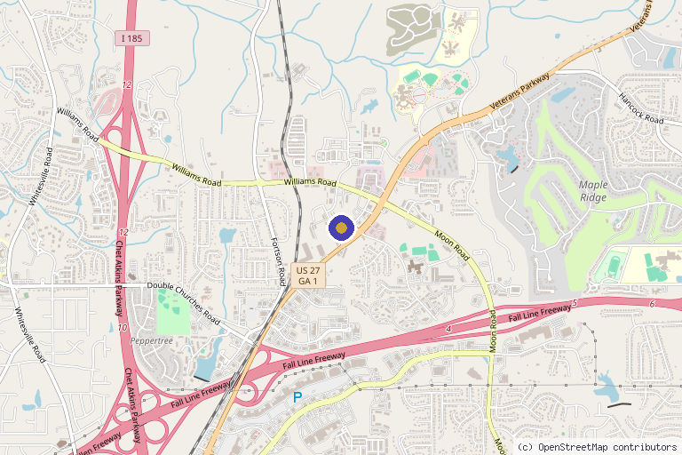 Map showing the location of 1513 Wellness & Weight Loss in Columbus, GA