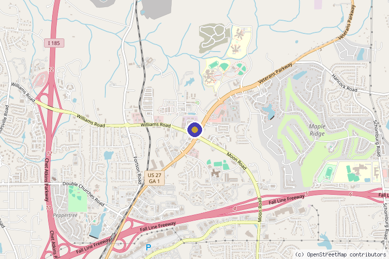 Map showing the location of Modern Halo in Columbus, GA