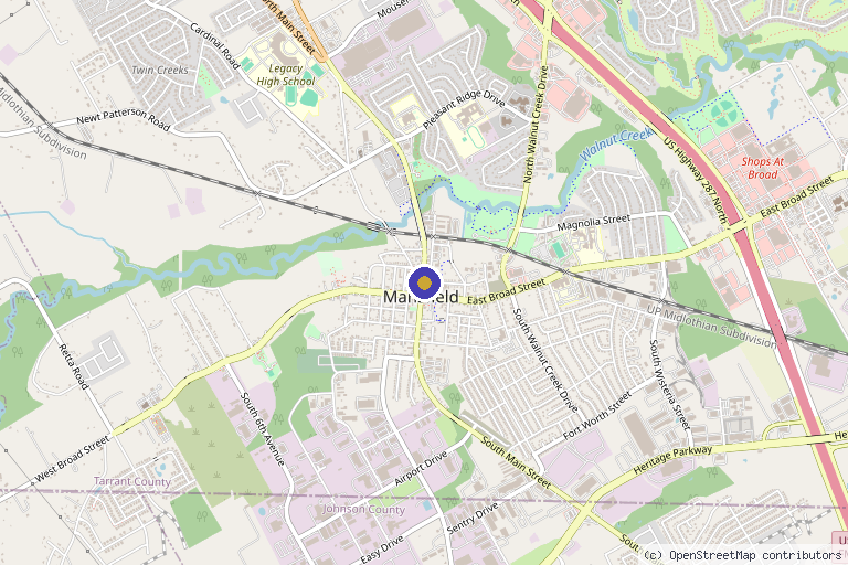 Map showing the location of IN2ITION Medical Aesthetics in Mansfield, TX