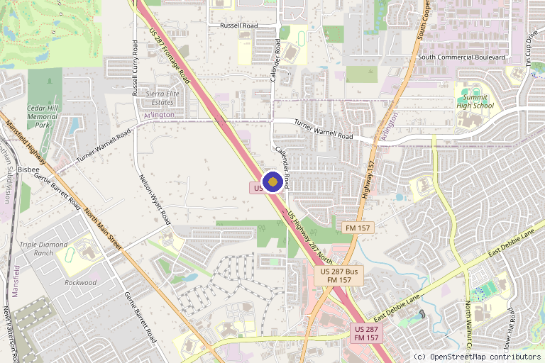 Map showing the location of Healthy Body Integrative Medicine in Mansfield, TX