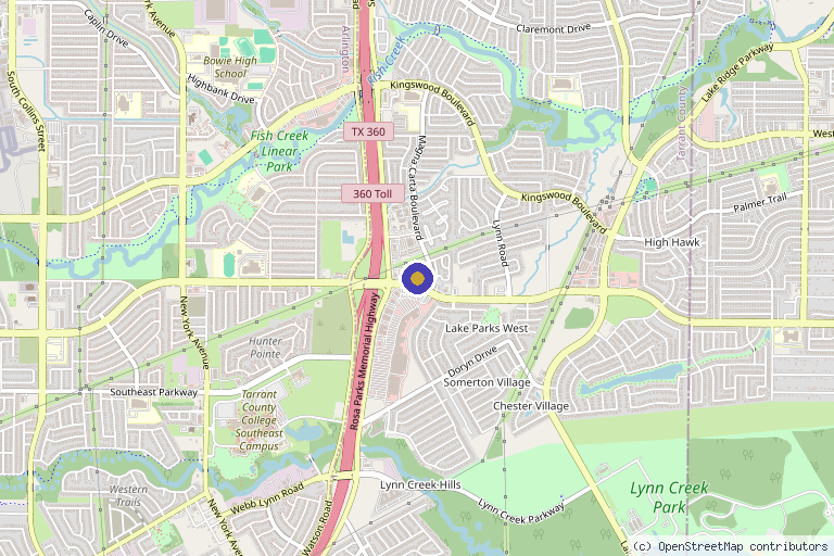 Map showing the location of Total Men's Primary Care - Grand Prairie in Grand Prairie, TX