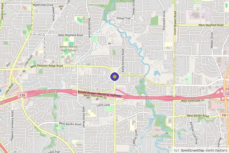 Map showing the location of Mandy Cotten, DNP, APRN, FNP-C in Arlington, TX