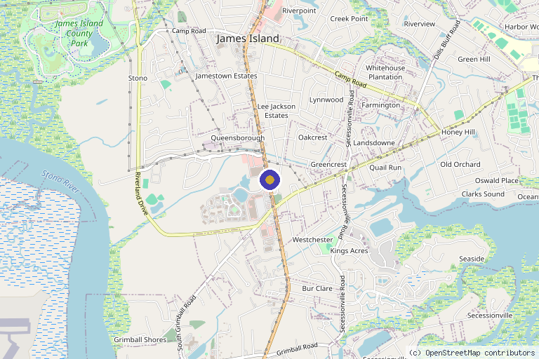 Map showing the location of ReliefNowLaserCharleston in North Charleston, SC